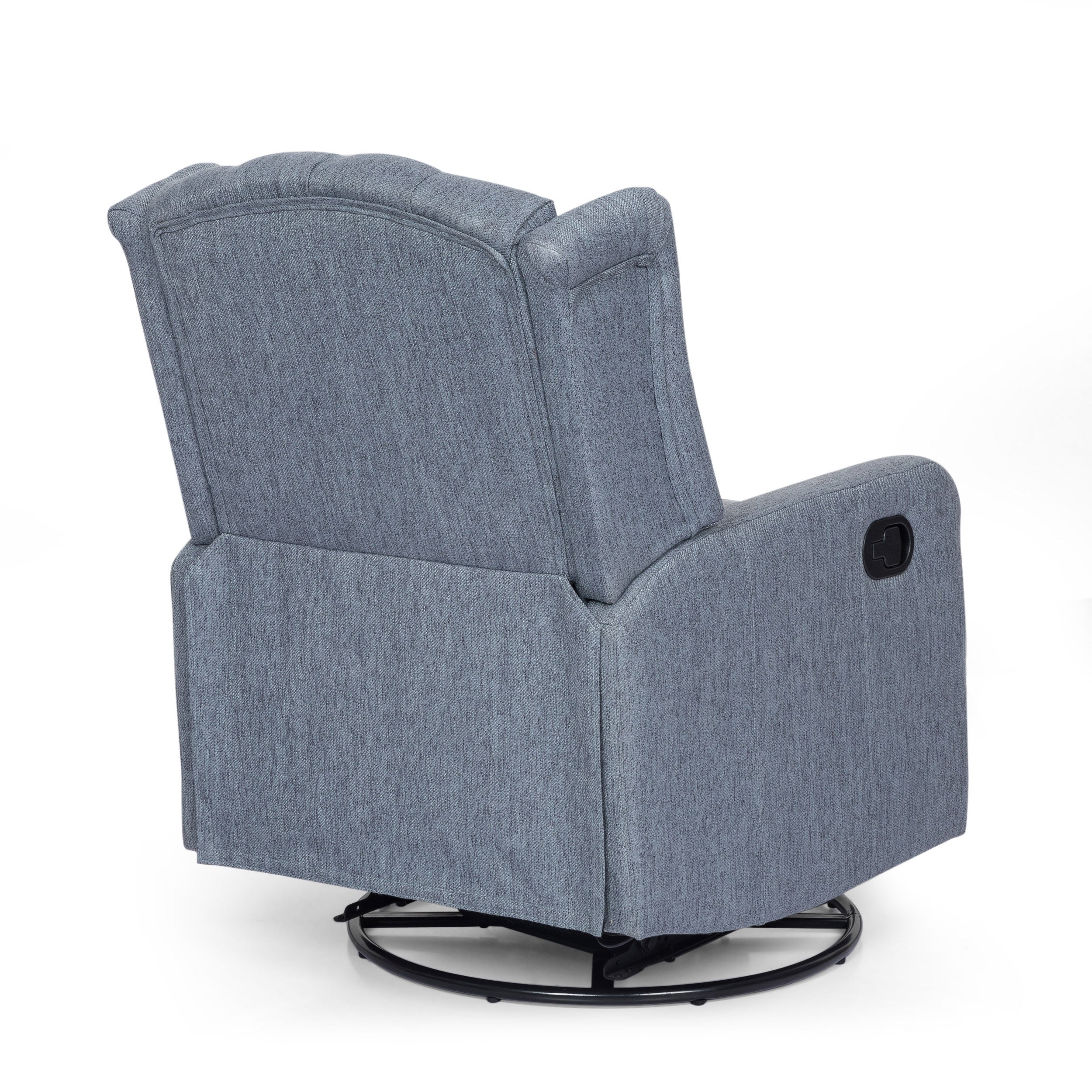 Houck Contemporary Tufted Wingback Swivel Recliner