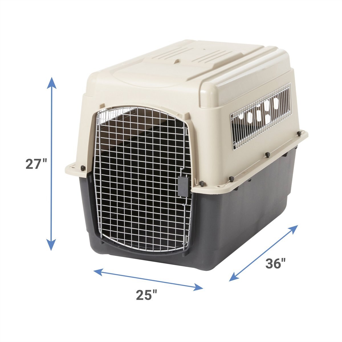 Petmate Ultra Vari Dog and Cat Kennel， Taupe/Black