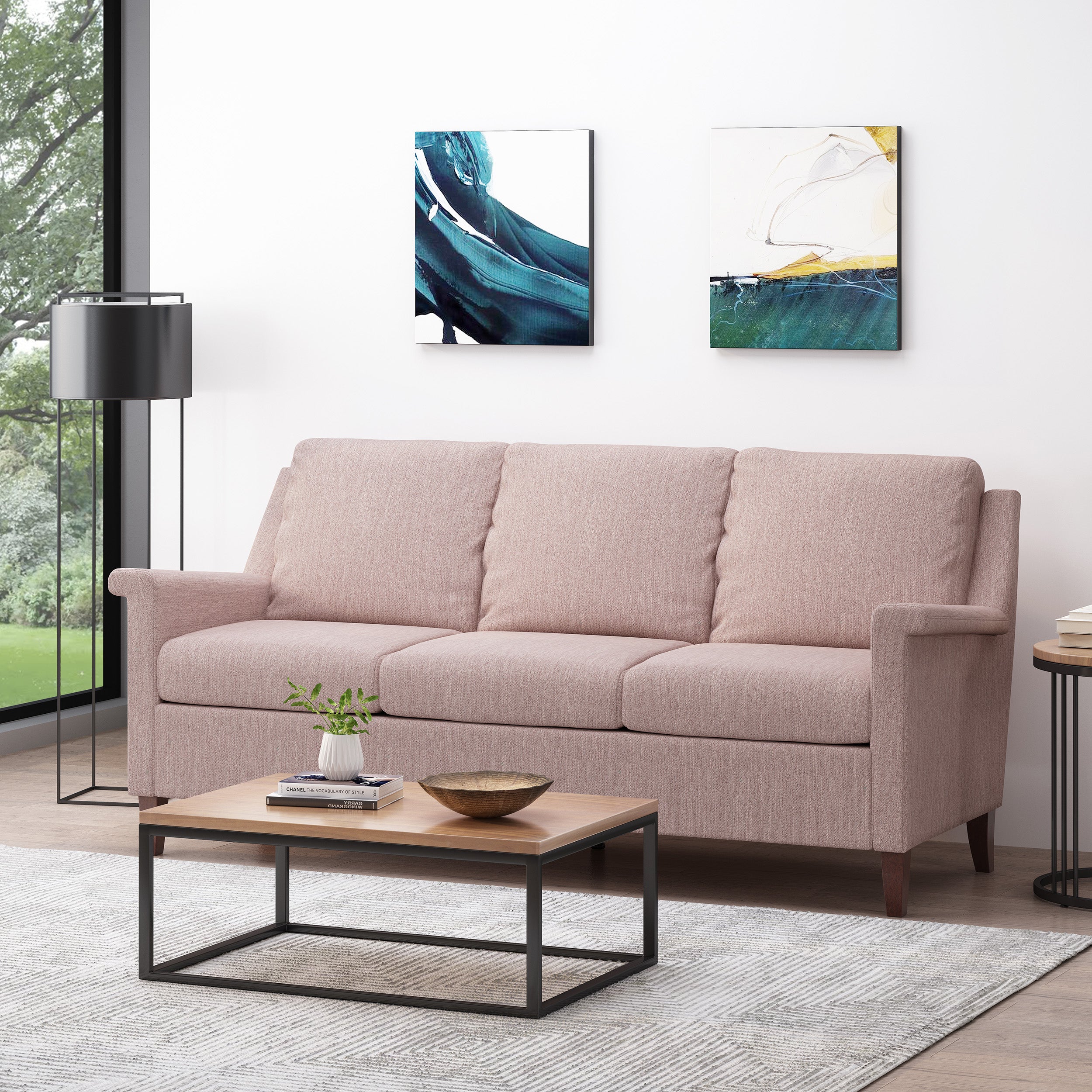 Franz Contemporary 3 Seater Fabric Sofa