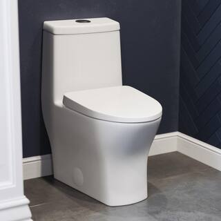 Swiss Madison Sublime II 1-Piece 0.81.28 GPF Dual Flush Compact Toilet in White Seat Included SM-1T257