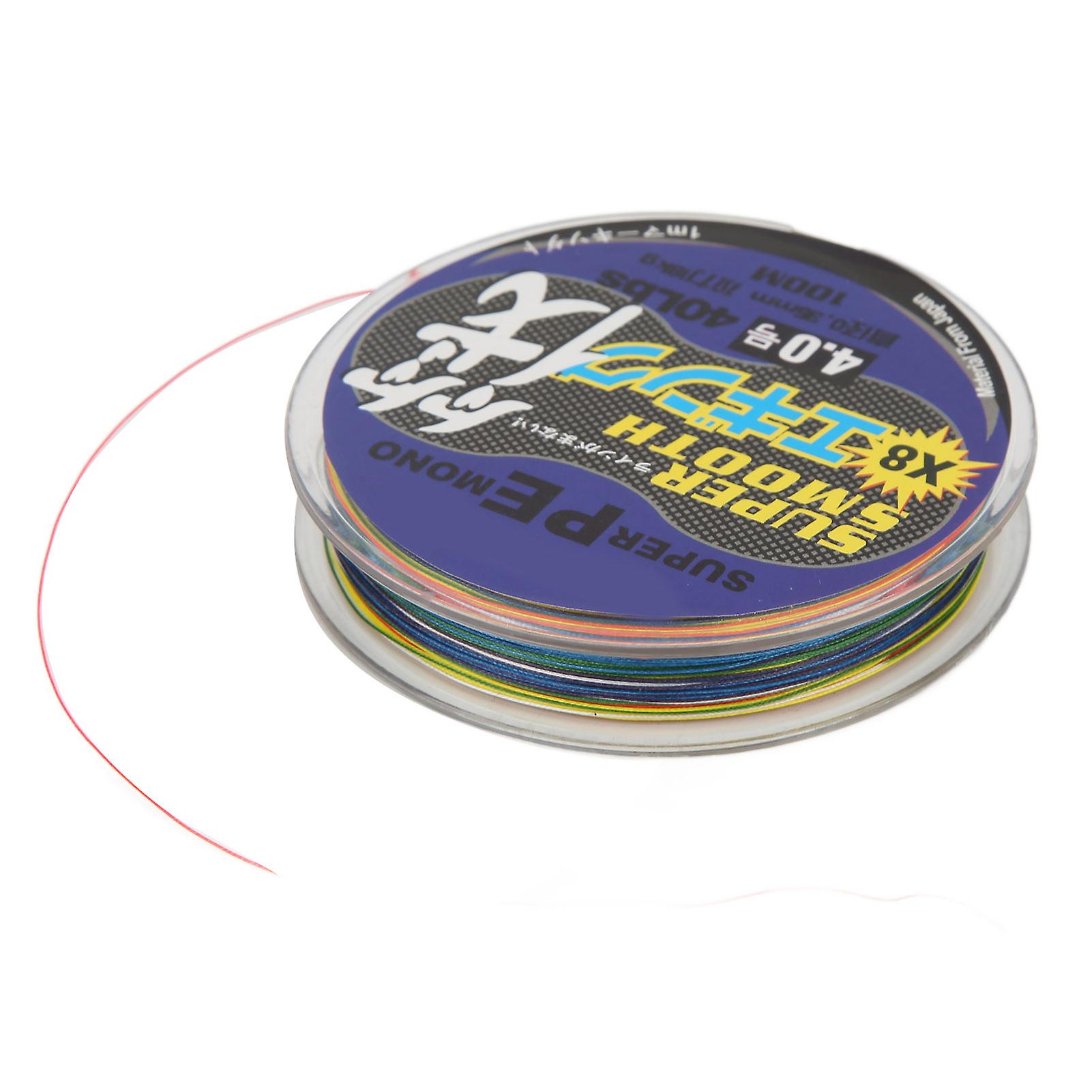 8 Strands Braided Fishing Line 1 Meter 1 Color Pe Fishing Lines 100 Meter Bite Resistant Luya Wireno. 4.0