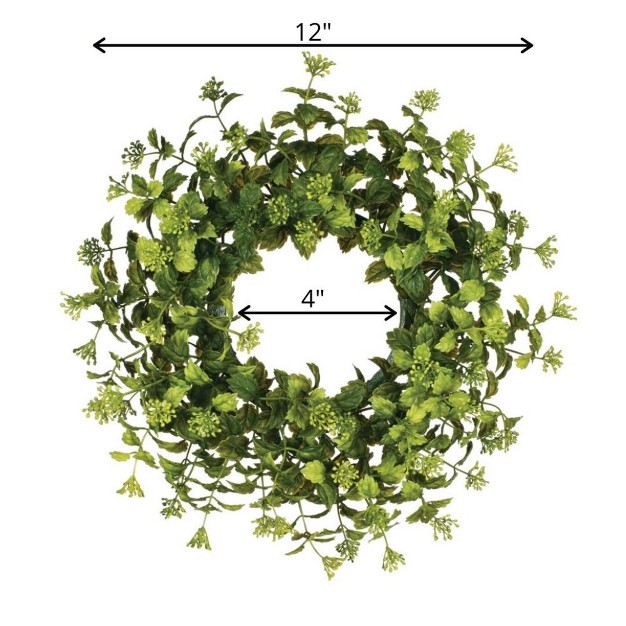 Sullivans Artificial Boxwood Accent Wreath 12 quot h Green