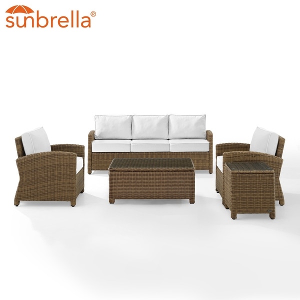 Crosley Bradenton 5Pc Outdoor Wicker Sofa Set