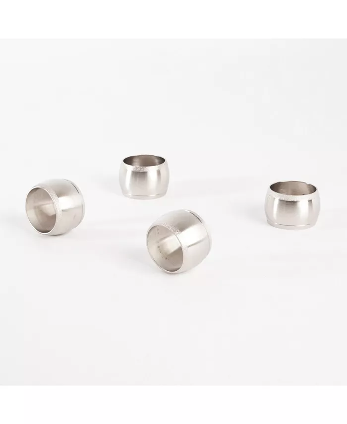 Saro Lifestyle Rounded Napkin Ring Set of 4