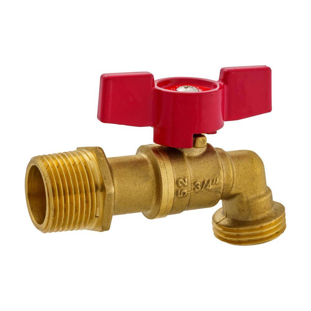 ProLine Series 34 in. Brass MPTSWT x MHT Quarter-Turn Hose Bibb 103-024HN