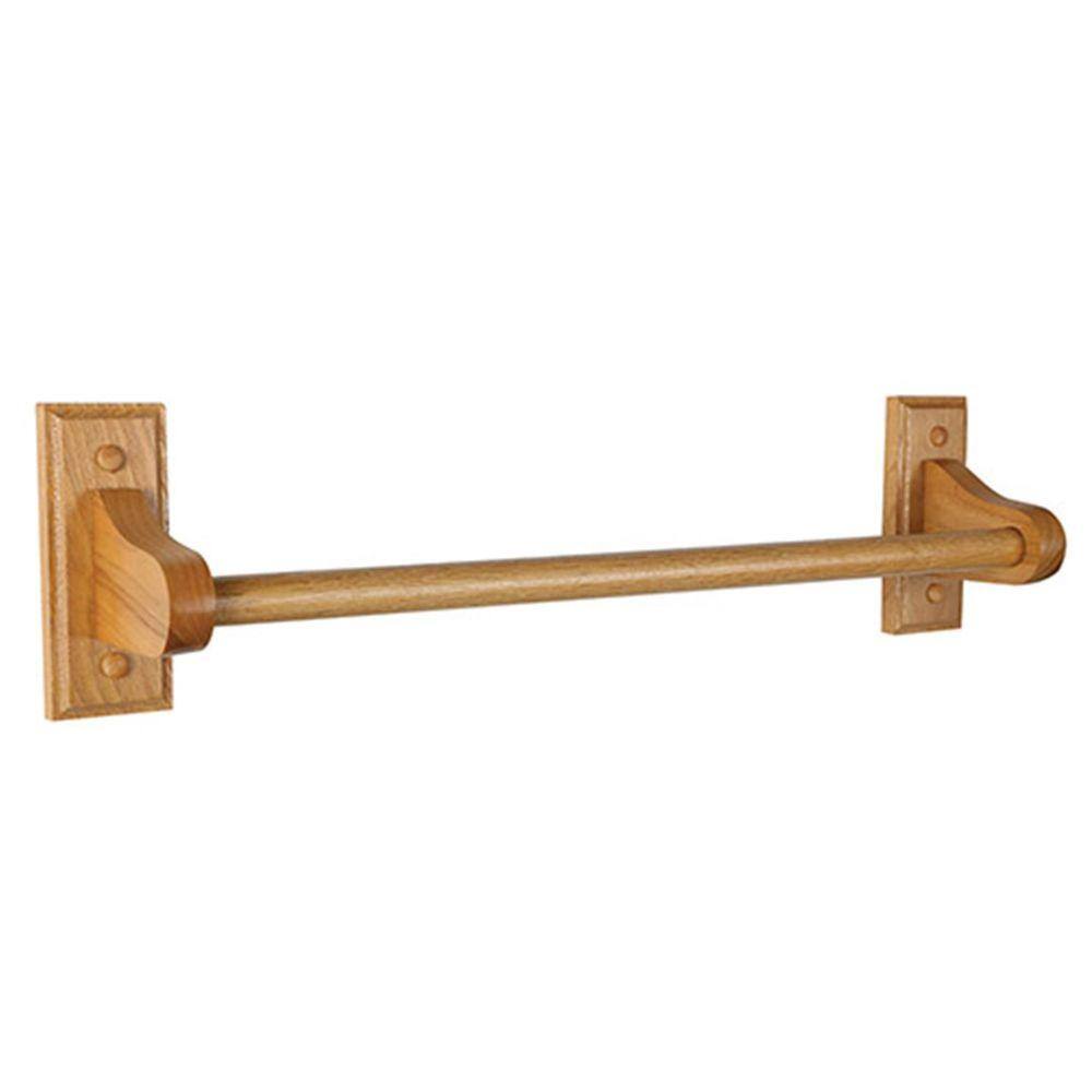 Design House Dalton 24 in. Towel Bar in Honey Oak 561175