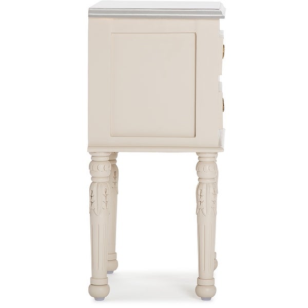 Finch Richards Side Table with Two Drawers， Cream