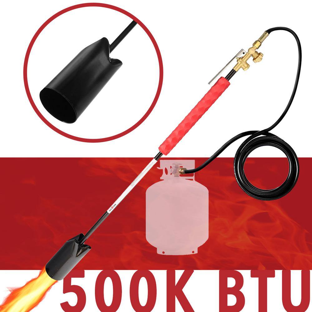 GASONE 500K BTU Propane Torch Burner with Flint Striker for 5 lbs. - 40 lbs. Propane Tanks GT-500-H