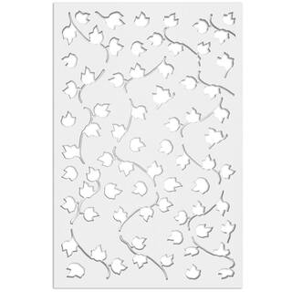 Acurio Latticeworks Vines 4 ft. x 32 in. White Vinyl Decorative Screen Panel 4832PVCW-VIN