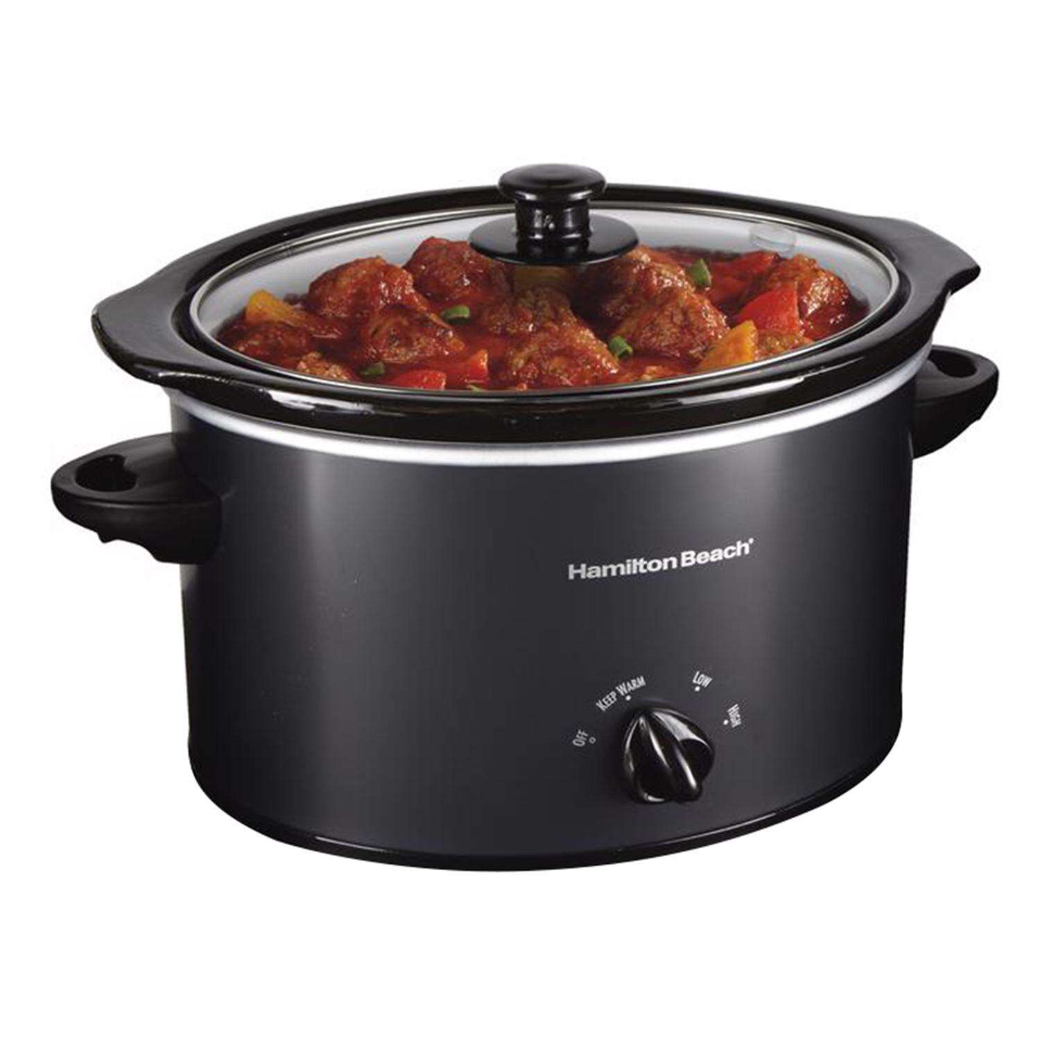 Hamilton Beach 3 qt Black Stoneware Slow Cooker