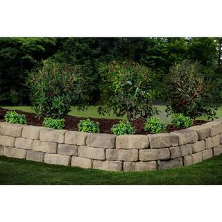 Oldcastle Mini Beltis 3 in. H x 8 in. W x 4 in. D Tan Charcoal Concrete Retaining Wall Block Pallet (378-PiecePallet) 16253061