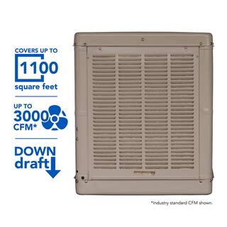 Champion Cooler 3000 CFM Down-Draft Roof Evaporative Cooler for 1100 sq. ft. (Motor Not Included) 3000 DD