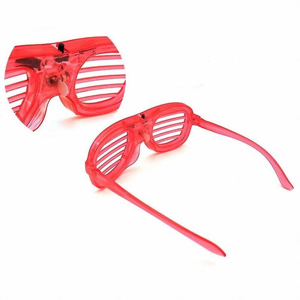 Red led glasses light up shutter shades sunglasses glow in the dark neon party toys