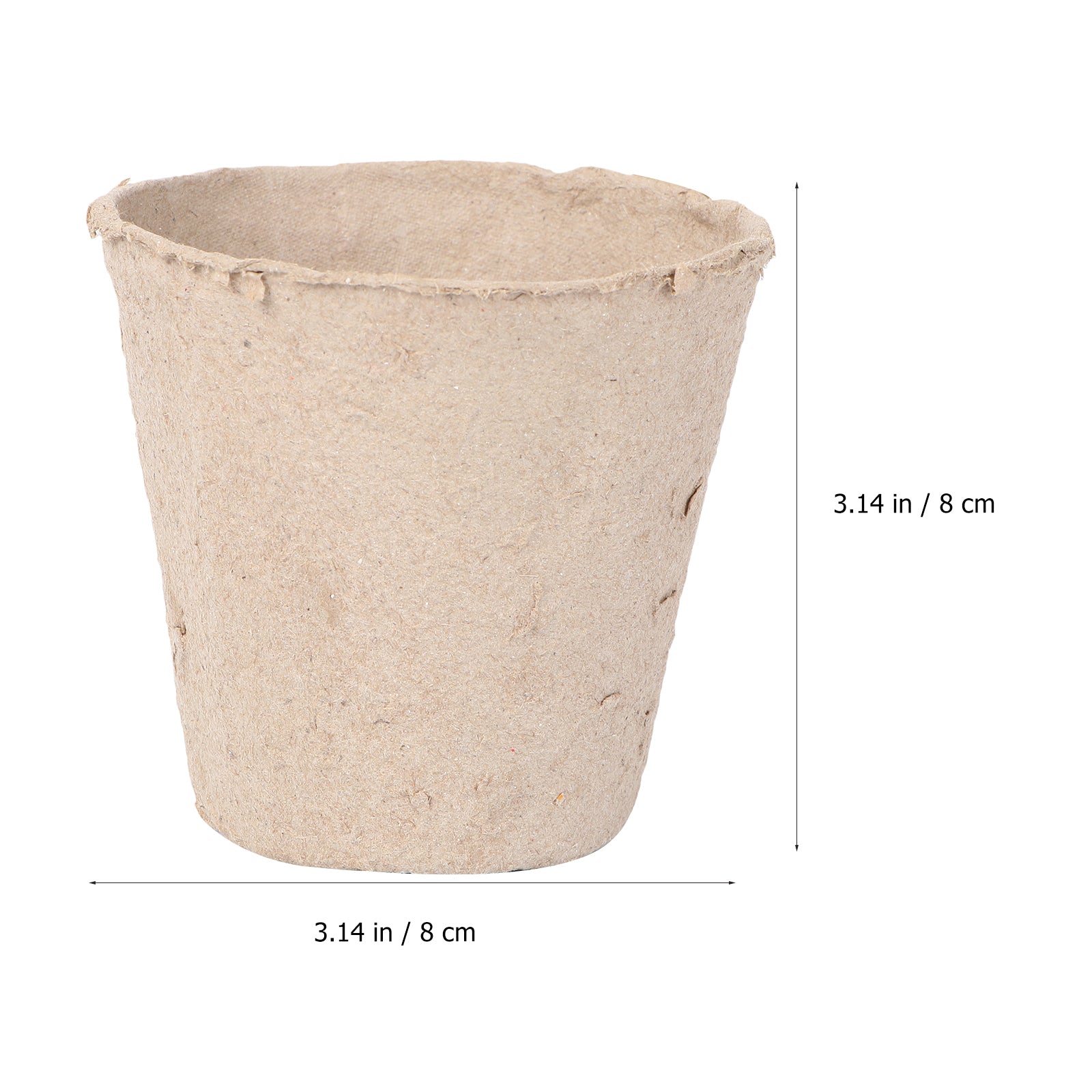 HOMEMAXS 50pcs Paper Pulp Nursery Pot Seedling Nursery Pots Cup Biodegradable garden supplies