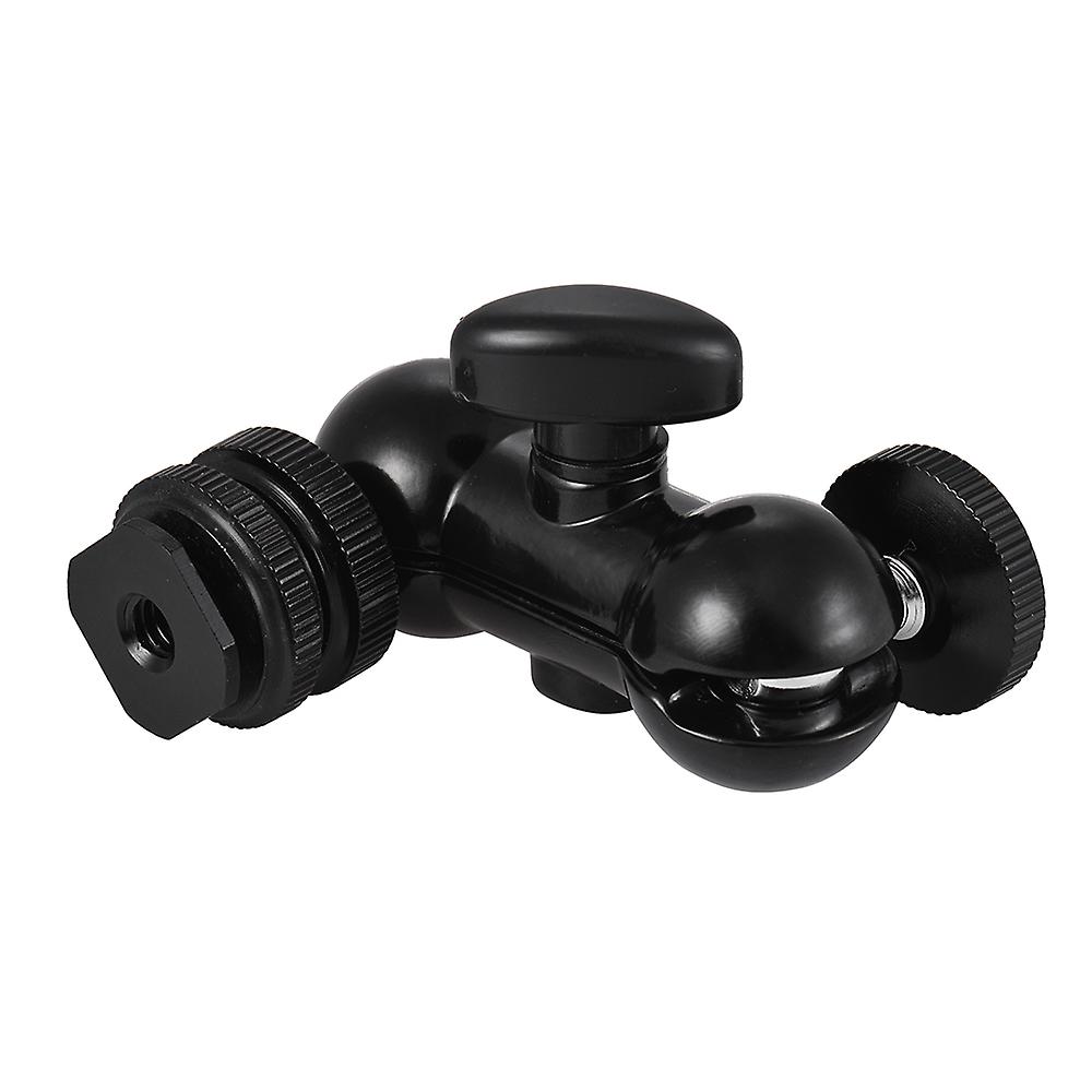 Multi-function Double Ballhead Bracket Arm Ballhead With Cold Shoe Mount 1/4