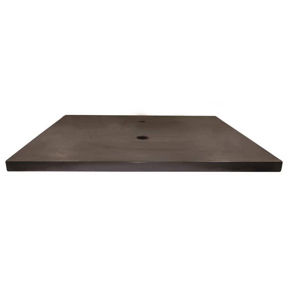 Eden Bath 31 in x 22 in Concrete Counter Top with Backsplash in Charcoal