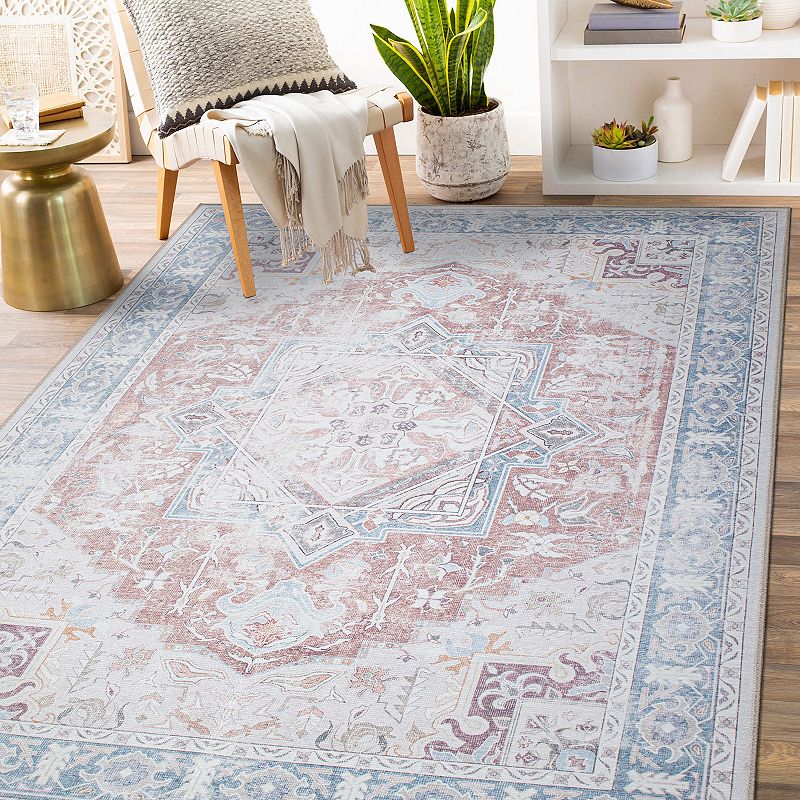 World Rug Gallery Distressed Boho Machine Washable Area Rug