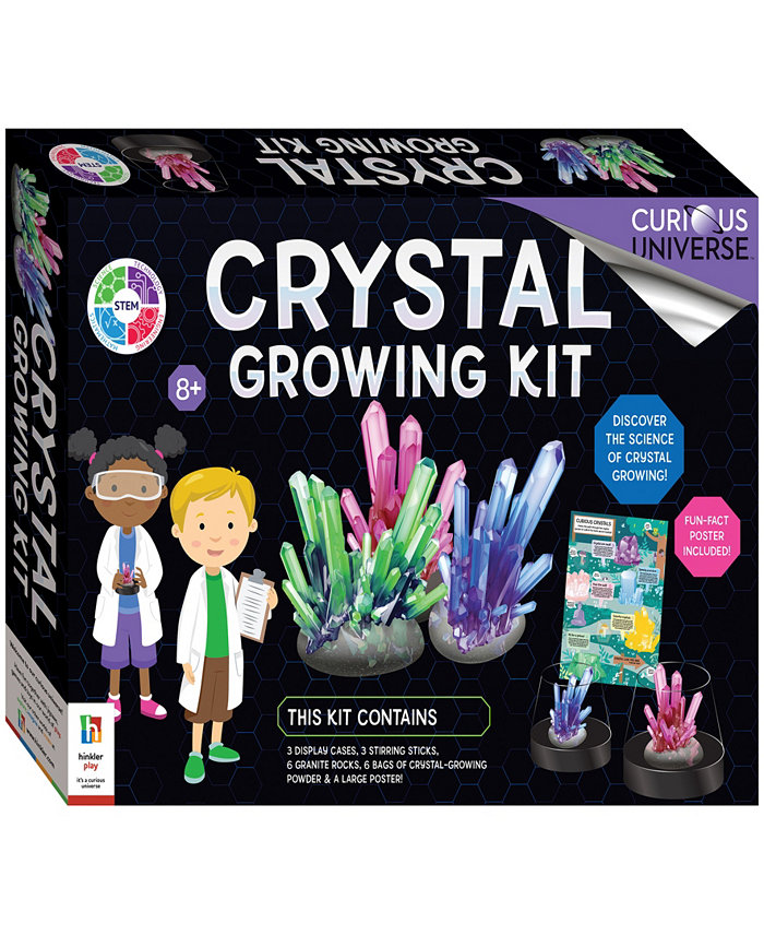 Curious Universe Crystal Growing Science Kit DIY Science And Geology For Kids Make Your Own Crystals And Display Them Granite Rocks included Stem Skills