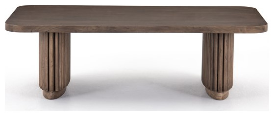 Amandine Coffee Table Reclaimed Ashen Brown   Transitional   Coffee Tables   by Rustic Home Furniture Deco  Houzz