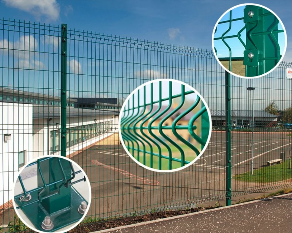 Garden fence Buildings Supplies Outdoor Metal Material PVC coated 3D Bending Curved Welded Steel Wire Mesh