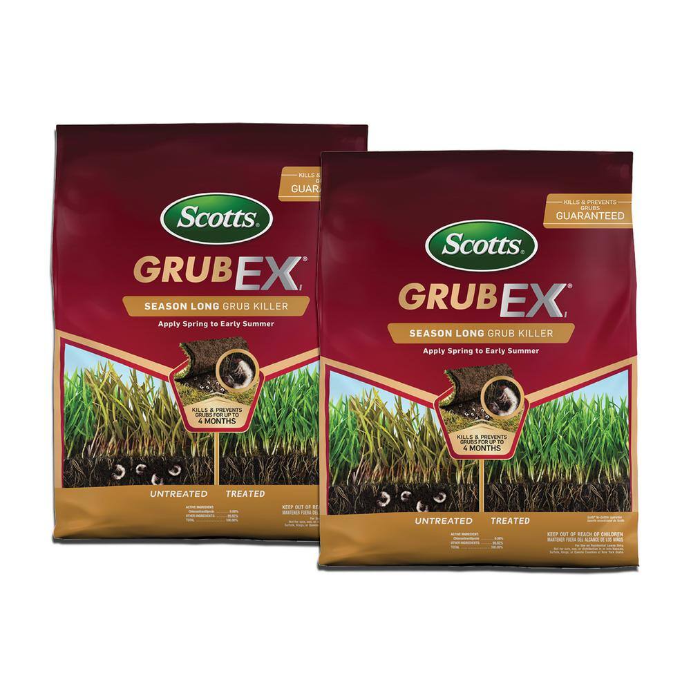 Scotts GrubEx1 14.35 lbs. 5000 sq. ft. Season Long Grub Caterpillar Japanese Beetle Killer (2-Pack) VB02150