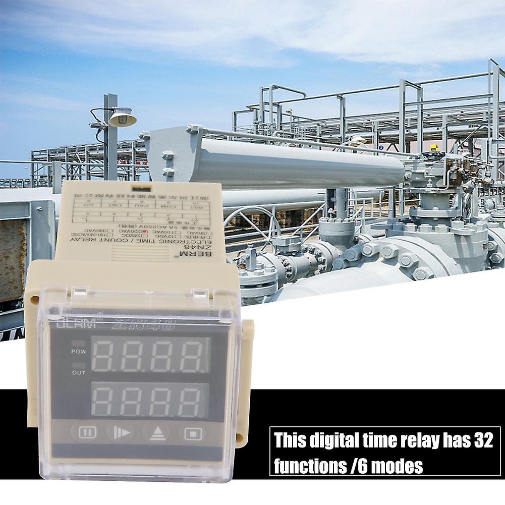 Zn48 Digital Time Relay Counter Multifunction Rotating Speed Frequency Meter Ac220v