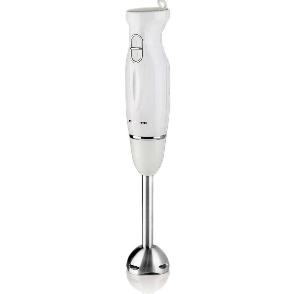 OVENTE Immersion Blender Stainless Steel Blades 300W Multi-Purpose Hand Blender Mixer 2-Speed Settings HS560W