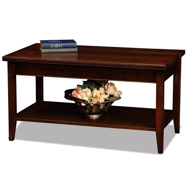 Laurent Condo apartment Coffee Table Chocolate Cherry Finish Leick Home