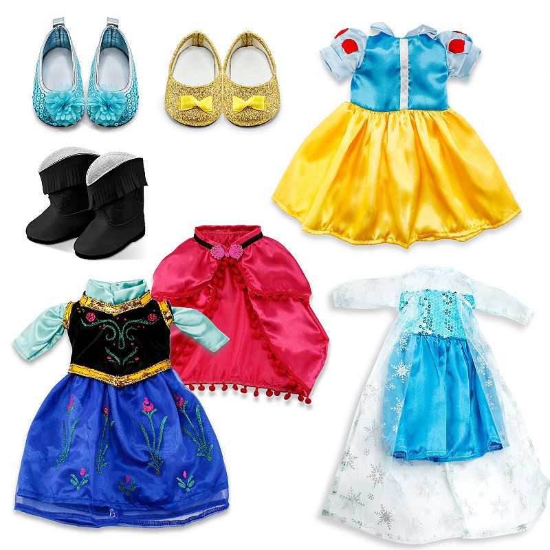 F.C Design  Fits Compatible with American Girl 18 Princess Dress 18 Inch Doll Clothes Accessories Costume Outfit 3 Sets