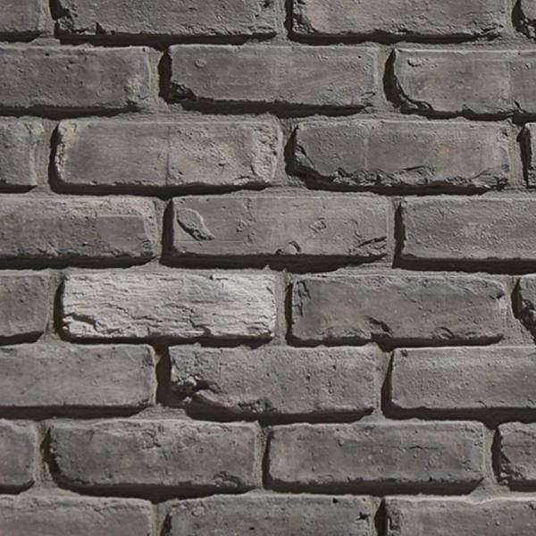 Koni Brick Old Chicago Grey 7.08 in. x 2.50 in. Thin Brick 5.9 lin. ft. Corners Manufactured Stone Siding KBCN-283GRY