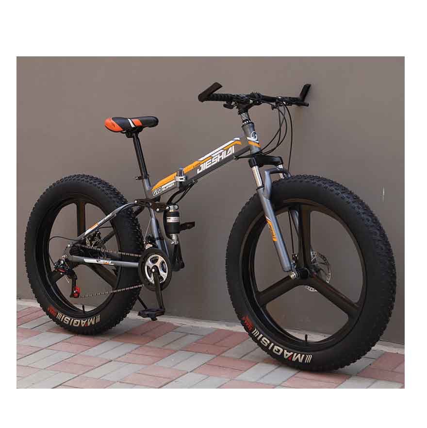 bicycle 26 inch *4.0 fat tires 21/24/27 speed double disc brake folding mountain bike foldable fatbikes for man bicycle