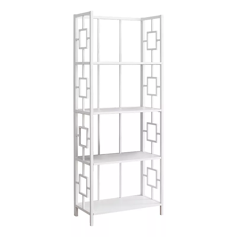 Monarch Geometric 4-Shelf Bookcase