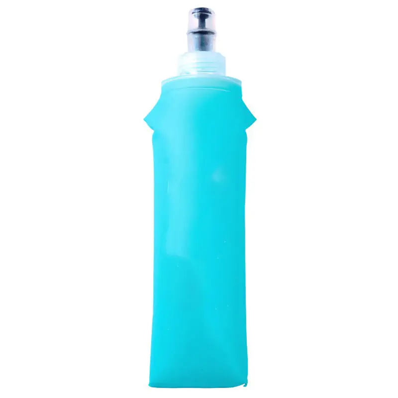 Running Soft Flask camping collapsible water bottle for Cycling Hiking 500ml folding water bottle with Bite Valve