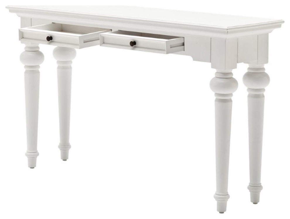 NovaSolo Provence Console Table in Pure White   Traditional   Console Tables   by Homesquare  Houzz