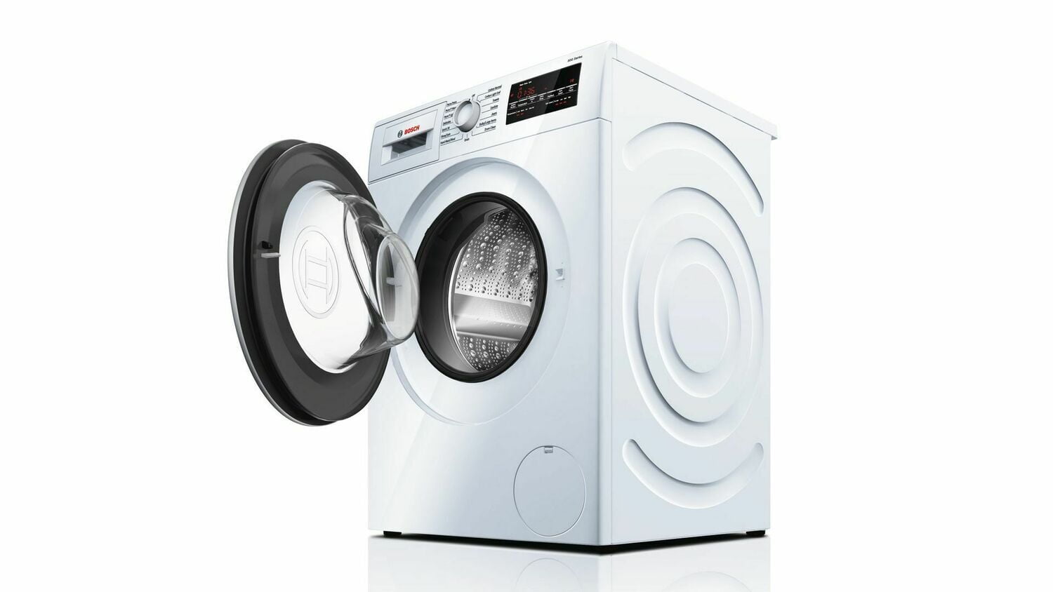 Bosch WAT28401UC 500 Series Washer - 208/240V, Cap. 2.2 Cu.Ft., 15 Cyc.,1,400 Rpm, 52 Dba Silv./Door, Aquashield®, Energy Star