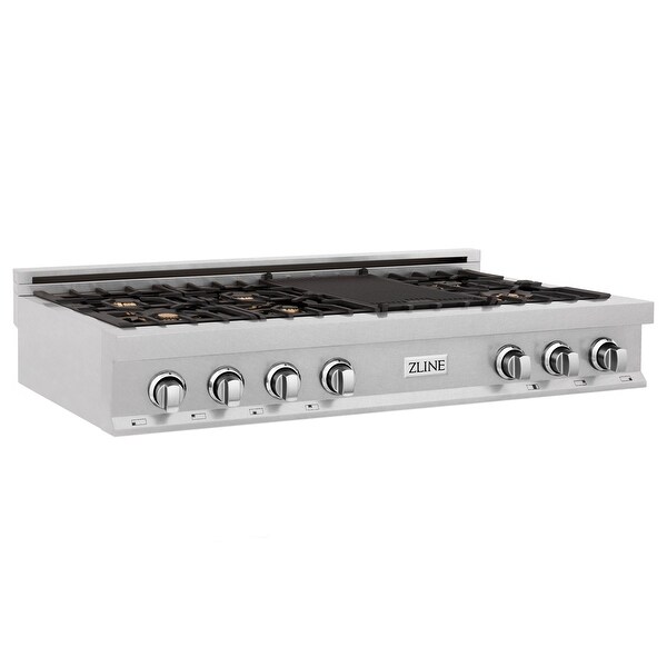 ZLINE Porcelain Gas Stovetop in Fingerprint Resistant Stainless Steel with Gas Burners