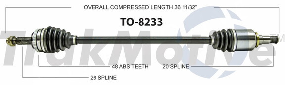 Trakmotive TO8233 CV Axle Shaft