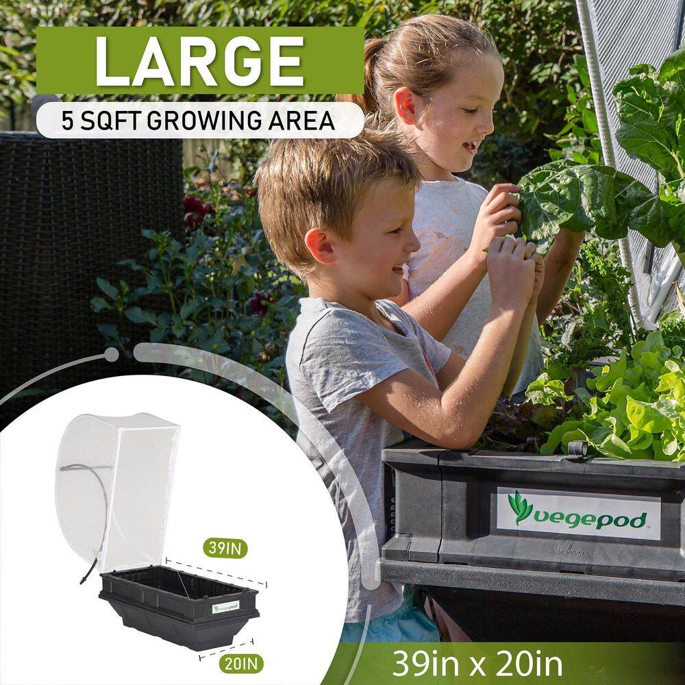 Vegepod Raised Garden Bed Kit - Small 39.4 in. x 19.7 in. (1 m x 0.5m) Container with Protective Cover Self Watering C0003