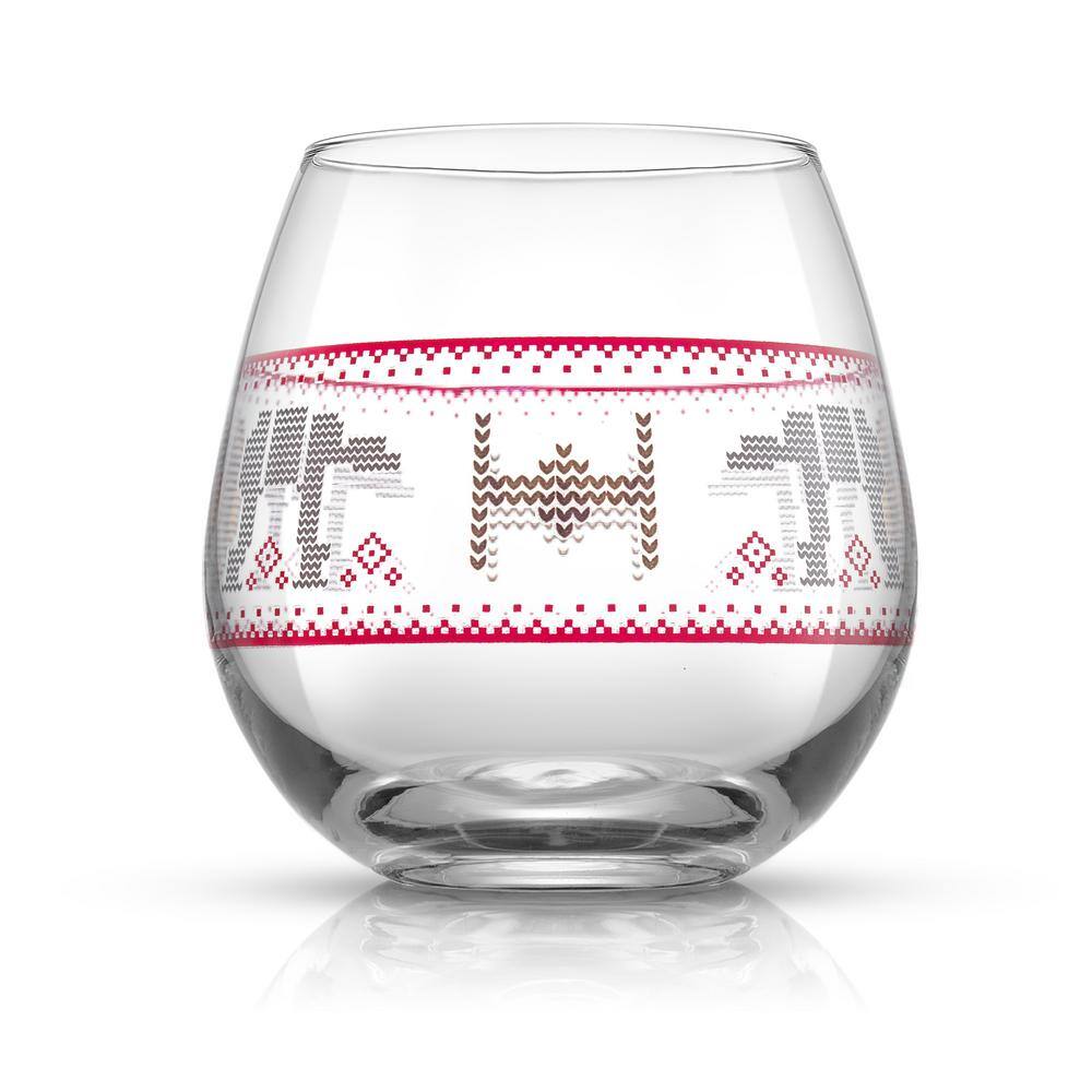 JoyJolt Star Wars Ugly Sweater Collection 15 oz. Stemless Drinking Glass (Set of 4) JSW10839