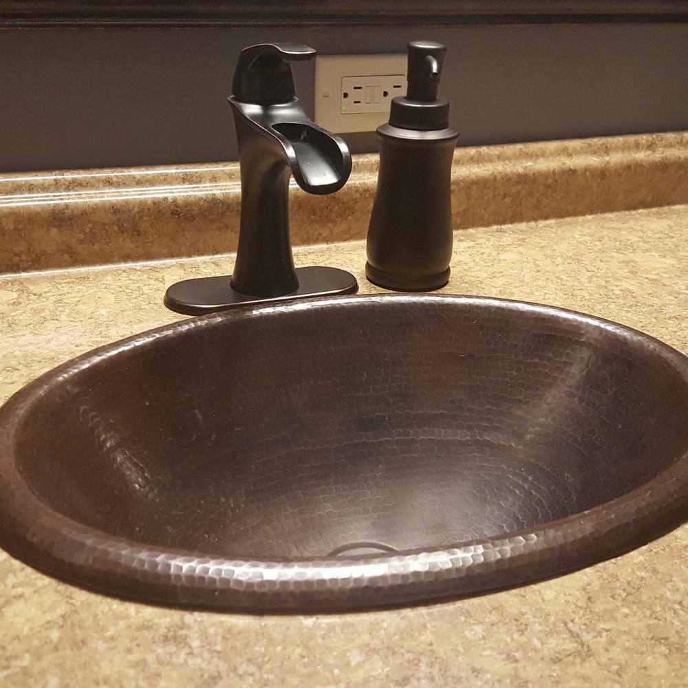 Novatto Cordoba Copper Drop-In Bathroom Sink TCU-003AN