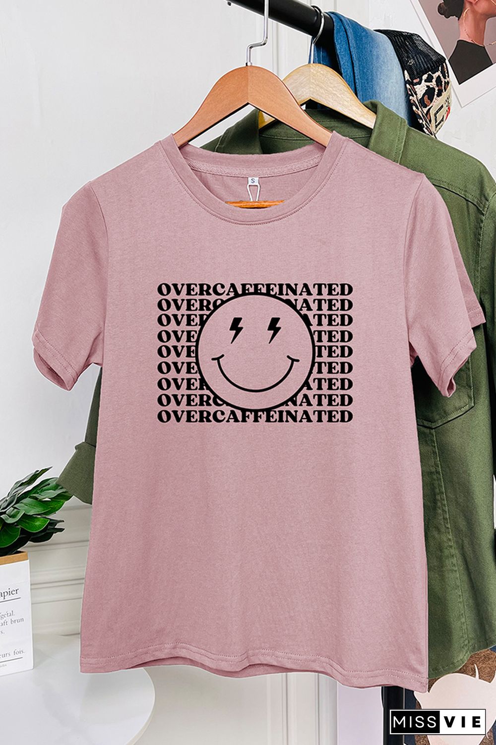 Over Caffeinated Graphic T-Shirt Wholesale