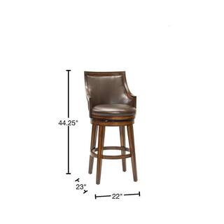 Hillsdale Furniture Lyman 30.5 in. Rustic Oak Cushioned Bar Stool 4481-830