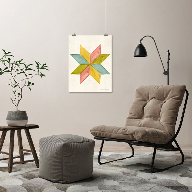 Americanflat Mid Century Abstract Wall Art Room Decor Quilt Pinwheel Block Mulitcolor By Pauline Stanley