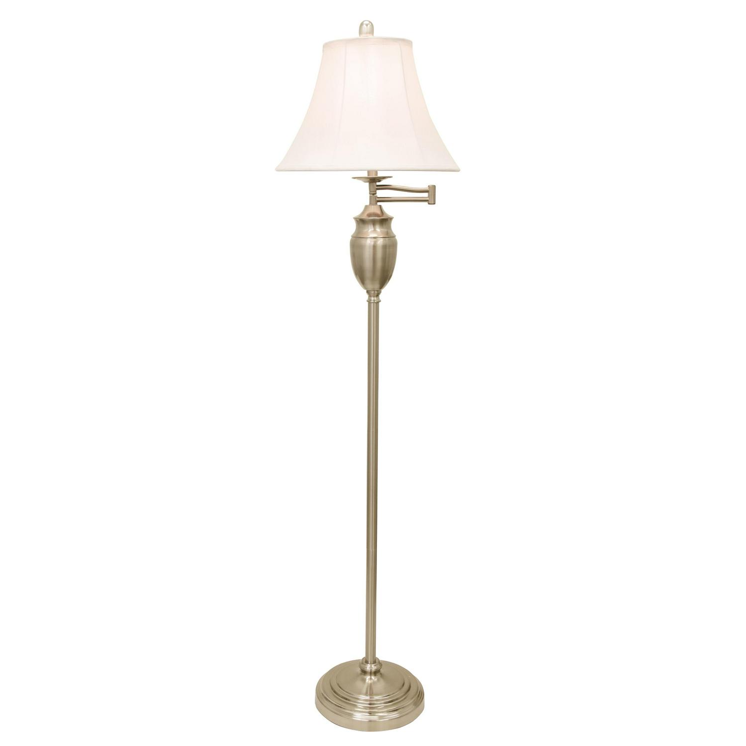 Decor Therapy Wellington Steel Swing Arm Floor Lamp