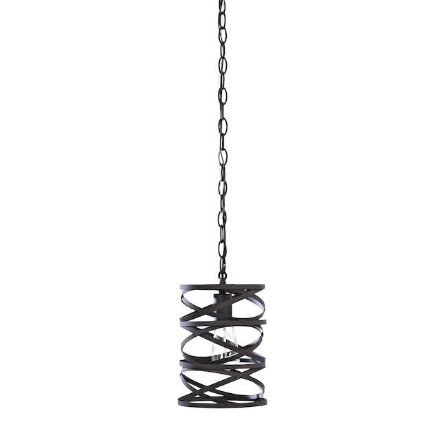 allen + roth Winship Bronze Modern/Contemporary Cylinder Mini Pendant Light