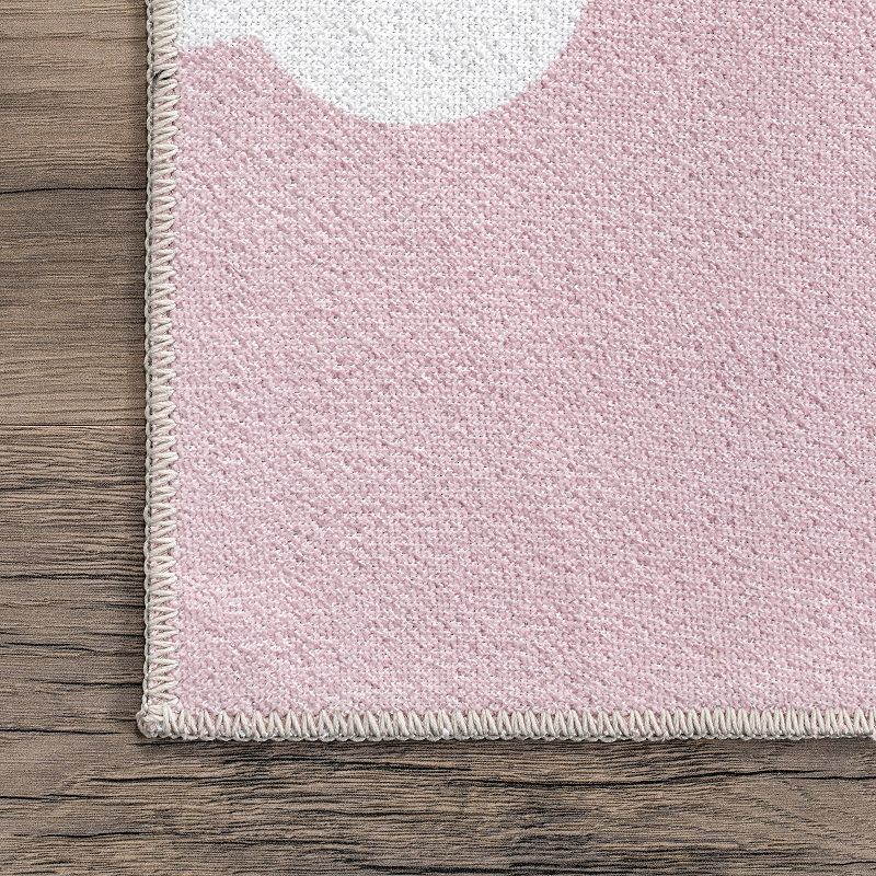 nuLOOM Lilia Machine Washable Kids Cloud Area Rug