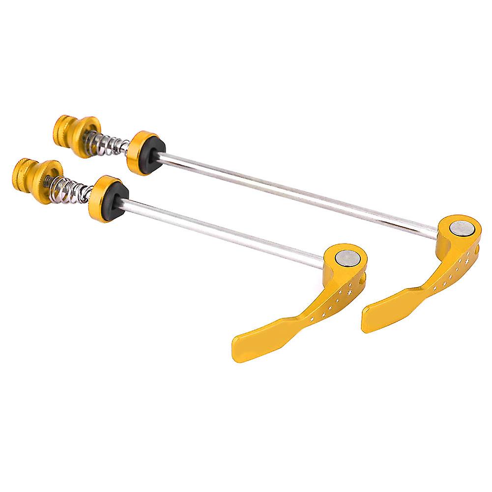 Ztto 1 Pair Mountain Bicycle Bike Drum Quick Release Lever Skewer Safety Locker (gold)