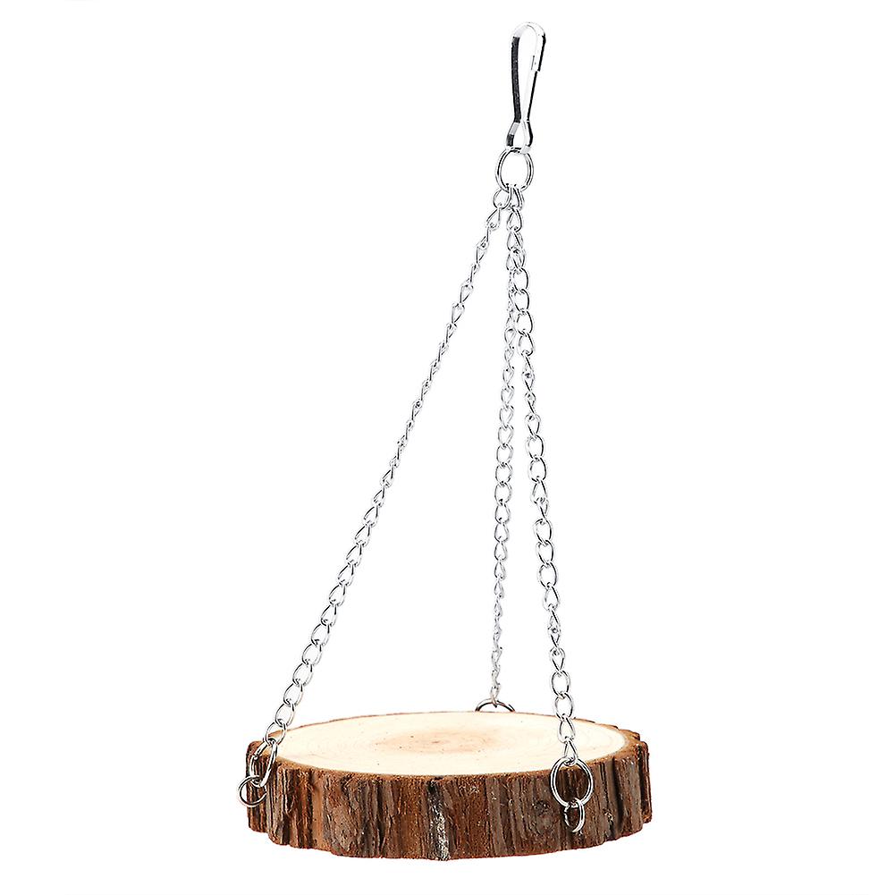 Wooden Natural Eco-friendly Portable Pet Swing Toy For Parrot Hamster(s)