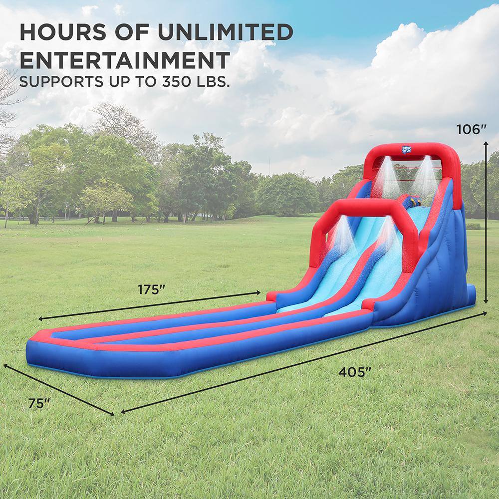 SUNNY  FUN Inflatable Water Slide and Blow up Pool Kids Water Park for Backyard SFWTR940