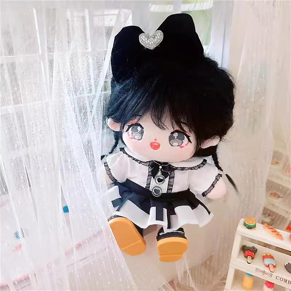 20cm Plush Doll Minimalist Skirt Headwear Shirt 8in Soft Toy Dress Up